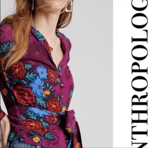 Anthropologie Maise Tie Front Blouse.